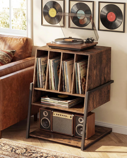 Giantex Record Player Stand on Wheels 3-Tier Turntable Stand