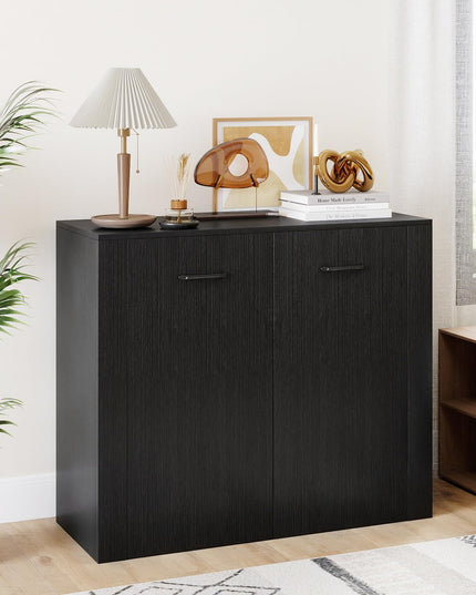 Buffet Giantex 38" avec 2 Portes et 4 Étagères Cubiques