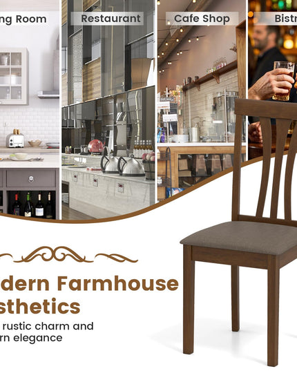 Giantex Wooden Dining Chairs Set for Living Room
