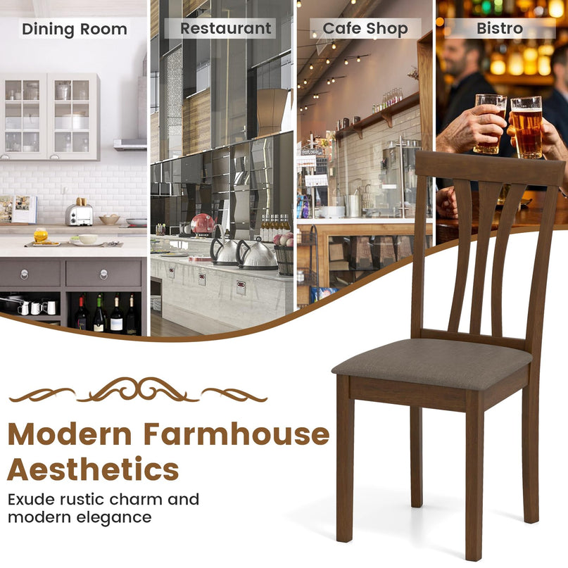 Giantex Wooden Dining Chairs Set for Living Room