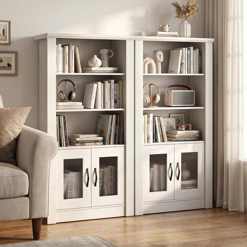 GIANTEX 48.5" Tall Modern Bookshelf with Cabinet