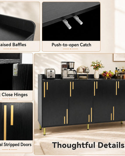 Giantex 55" Buffet Cabinet with 4 Doors