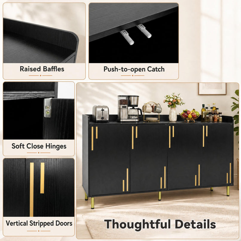 Giantex 55" Buffet Cabinet with 4 Doors
