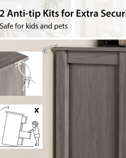 Giantex 5-Drawer Chest Dresser for Bedroom - 41.5" Multipurpose Storage Clothes Organizer