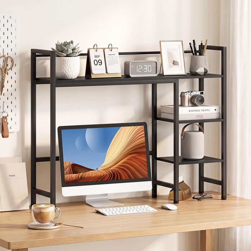 Giantex Desktop Bookshelf | 38.5" Dorm Desk Hutch for 27" Monitor