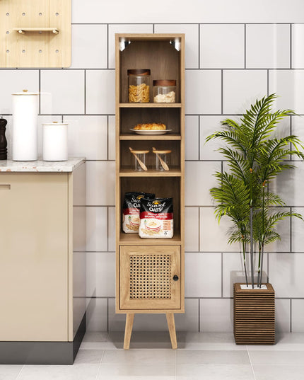Giantex 54" Tall 4-Tier Bookcase with Door