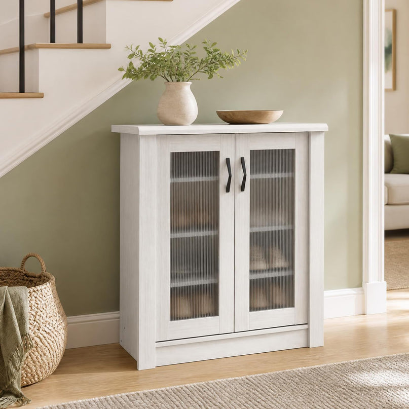 GIANTEX Shoe Storage Cabinet with 2/3 Doors and 3/6 Removable Shelves