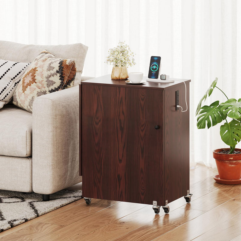 Giantex Folding Sewing Table with Charging Station