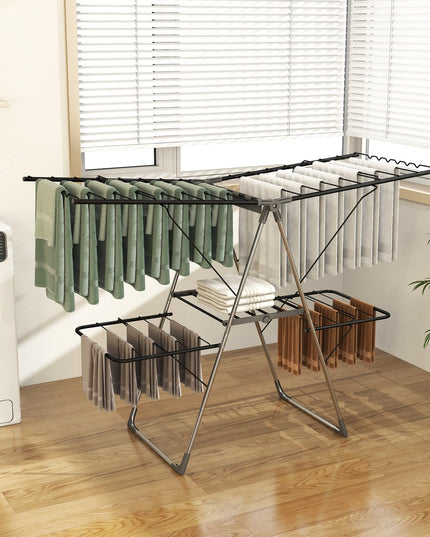 Giantex Clothes Drying Rack, Foldable Laundry Drying Rack with 33 Drying Rails