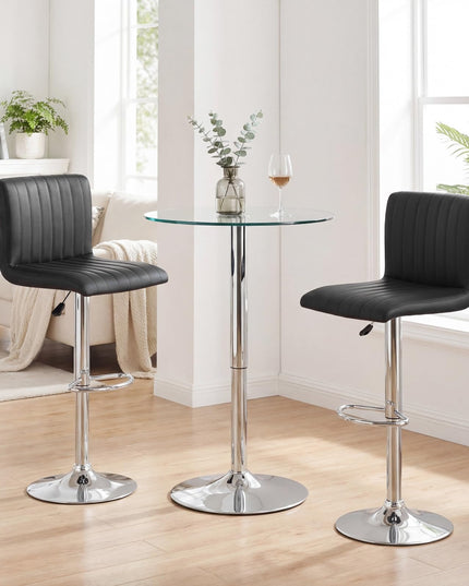 Giantex Modern Bar Stools | Adjustable Swivel Bar Chairs with Back and Footrest (2/4)