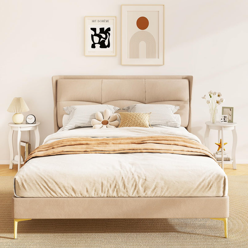 Giantex Wooden Side Table with Storage Shelf