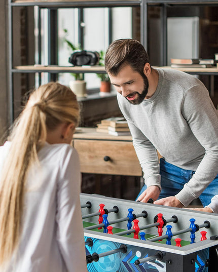 Giantex Foosball Table, 37.5" Foosball Table Adult Size, with 2 Balls, Smooth Handle