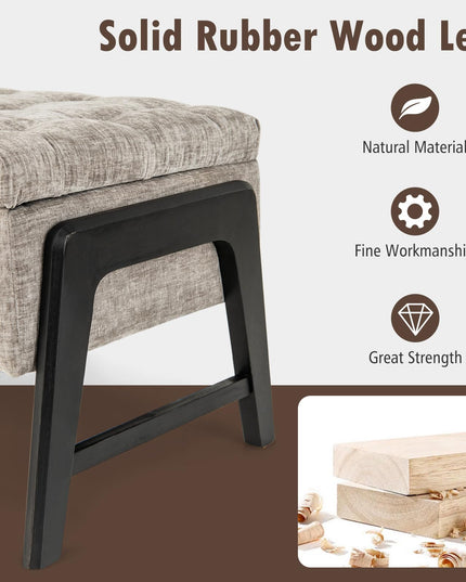 Giantex 50" Storage Bench - End of Bed Bench, Entryway Bench with Storage