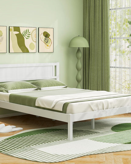 Giantex Wood Full Size Bed Frame with Headboard