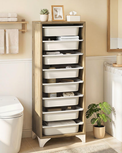 Giantex Sideboard Buffet Cabinet with 8 Plastic Storage Drawer