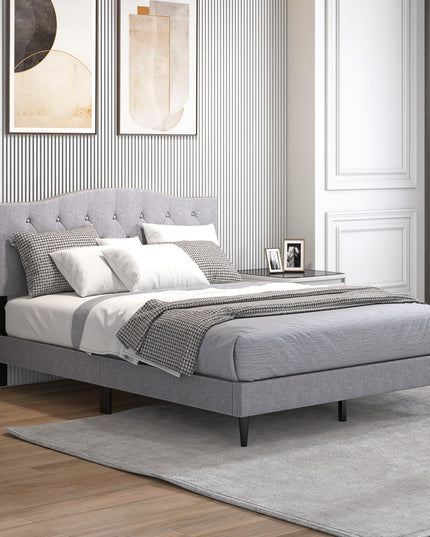 Giantex Queen Size Upholstered Platform Bed
