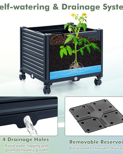 Giantex Raised Garden Bed with Tomato Cages, Obelisk & Bird Top