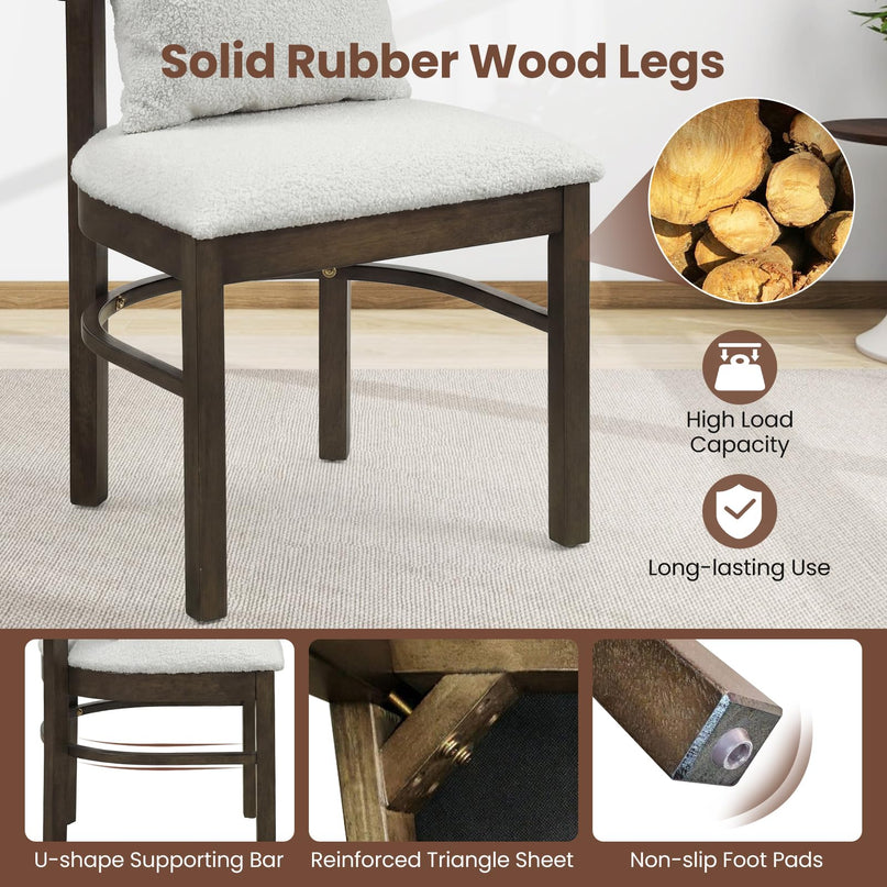 Giantex Chaises de cuisine rembourrées avec oreiller amovible