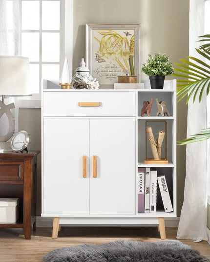 Floor Storage Cabinet Free Standing Cupboard Chest with 1 Drawer