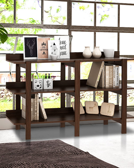 Giantex Console Table, Vintage 59inch Long Sofa Table with 3-Tier Open Shelf