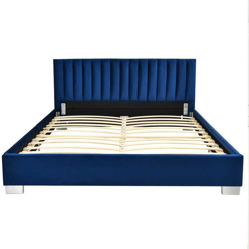 Giantex Upholstered Bed Frame, Full/Queen Size Modern Platform Bed