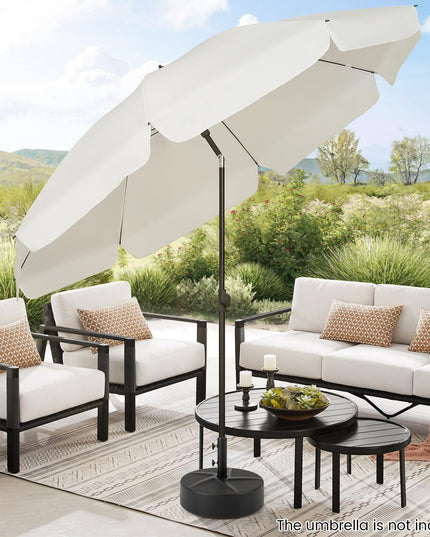 Giantex  88 lbs Fillable Umbrella Stand with 2 Adjustable Knobs & 3 Adapters