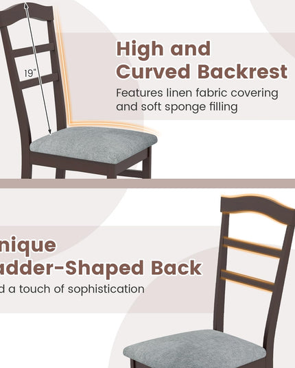 Giantex Wooden Dining Chairs Set for Dining Living Room
