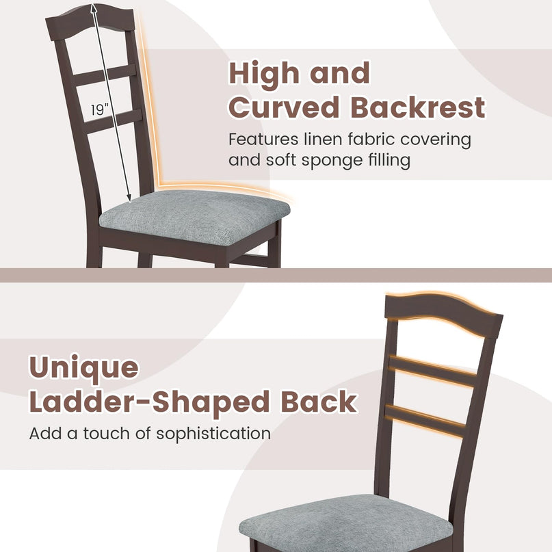 Giantex Wooden Dining Chairs Set for Dining Living Room