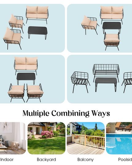 Giantex 4 Piece Patio Conversation Set