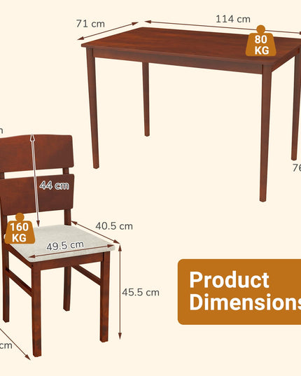 Giantex 5-Piece Dining Table Set for 4