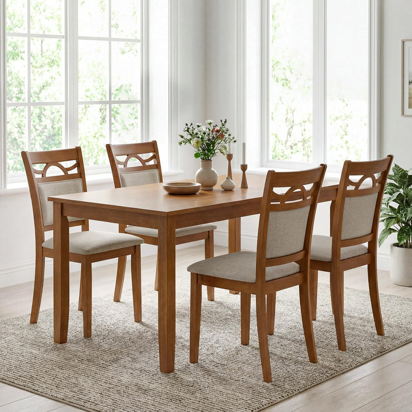Chaises de salle à manger en bois Giantex de style ferme avec dossiers confortables pour salle à manger ou restaurant