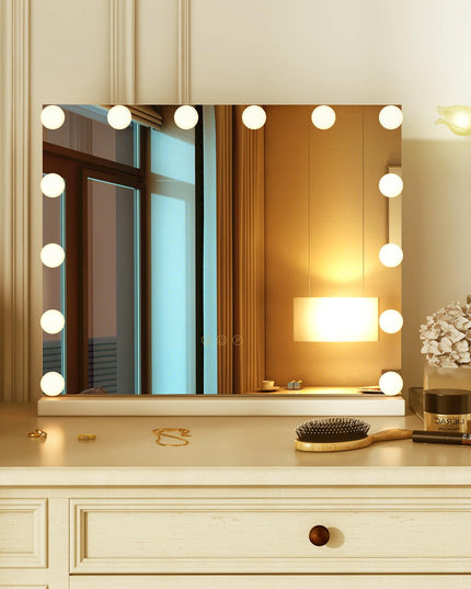 CHARMAID Vanity Mirror with Lights - 20" Hollywood Lighted Makeup Mirror with 14 LED Bulbs, 3 Color Lighting Modes