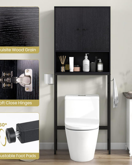 Giantex Over The Toilet Storage Cabinet - Toilet Shelf Rack with Anti-Tip Device