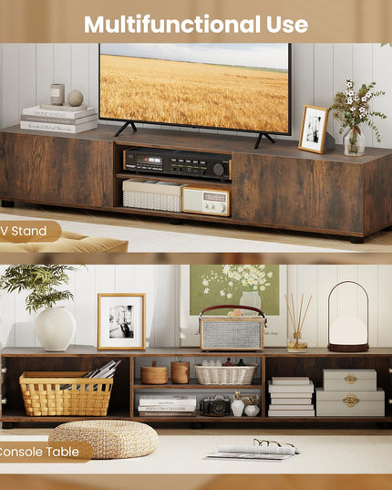 Meuble TV Giantex pour téléviseur de 55 à 70 pouces pour salon ou chambre à coucher