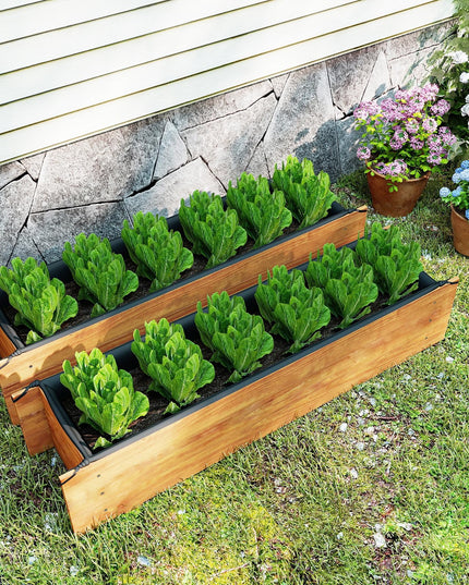 Giantex Wood Raised Garden BedRectangular Planter Box w/Drainage Hole