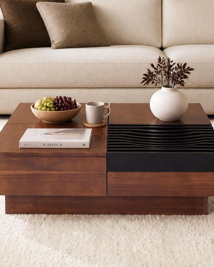 GIANTEX 32" Square Coffee Table with Sliding Top
