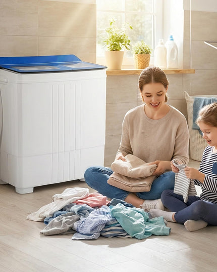 Giantex Portable Washing Machine 20LBS Twin Tub Mini Compact Laundry Washer