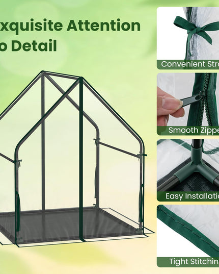 Giantex Mini Greenhouse with Sturdy Metal Frame