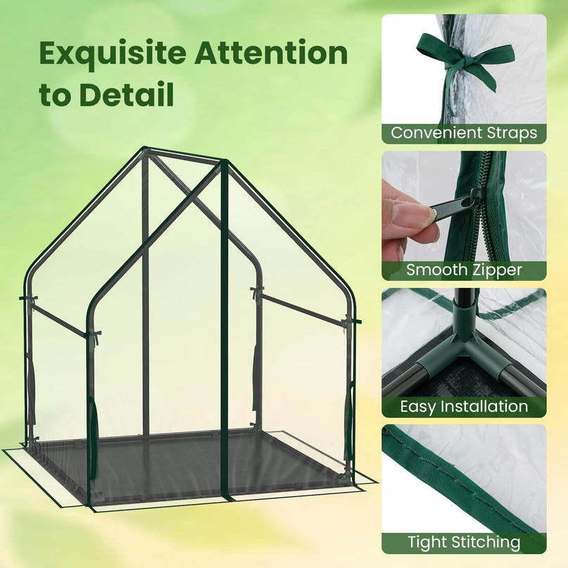 Giantex Mini Greenhouse with Sturdy Metal Frame