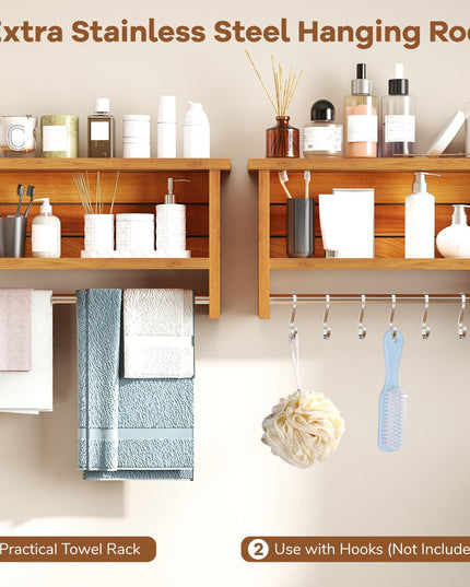 Étagère de rangement murale de salle de bain Giantex