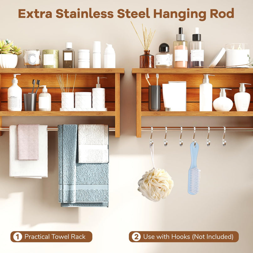 Giantex Bathroom Wall-Mounted Storage Shelf