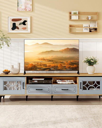 Giantex Wood TV Stand for TVs up to 80" Modern Entertainment Center