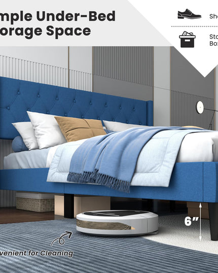 Giantex Platform Bed Frame with Wingback