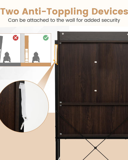 Giantex Over-The-Toilet Storage Cabinet, Freestanding 4-Tier Bathroom Organizer Rack