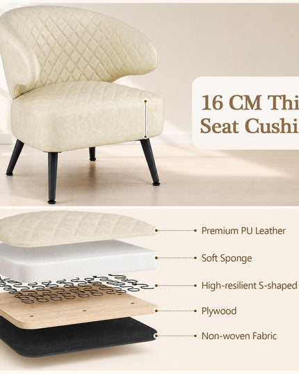 Giantex Mid Century Modern Accent Chair for Living Room Bedroom Office Small Space