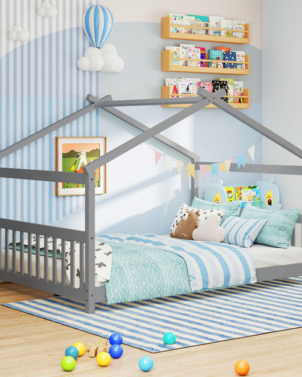 Giantex Full Size Floor Bed for Kids Teens Girls Boys