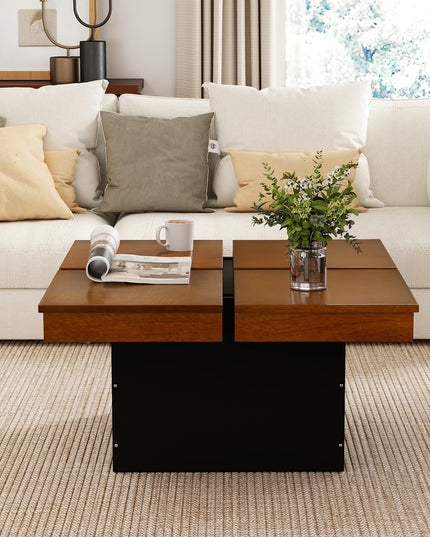 Giantex Table Basse Carrée 80 cm, Table d'Appoint Moderne du Milieu du Siècle