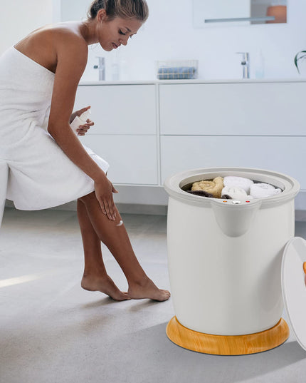Giantex Towel Warmer Bucket 20L, Bathroom Towel Heater with Lid