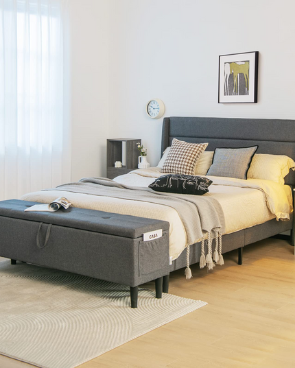 Giantex Bed Frame with Storage Ottoman