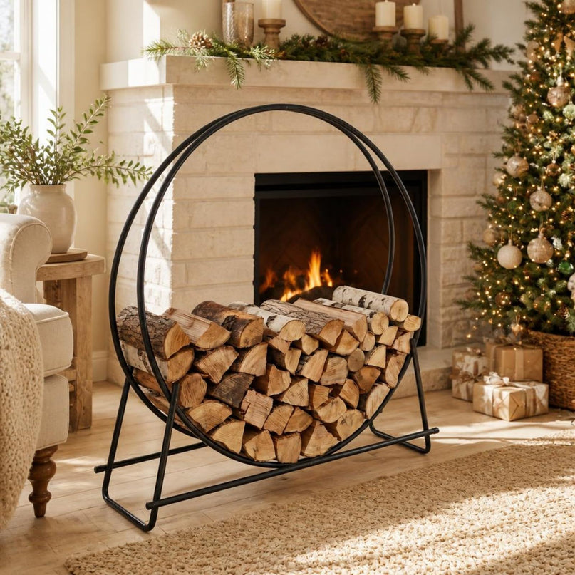 GIANTEX 45" Round Firewood Rack Outdoor